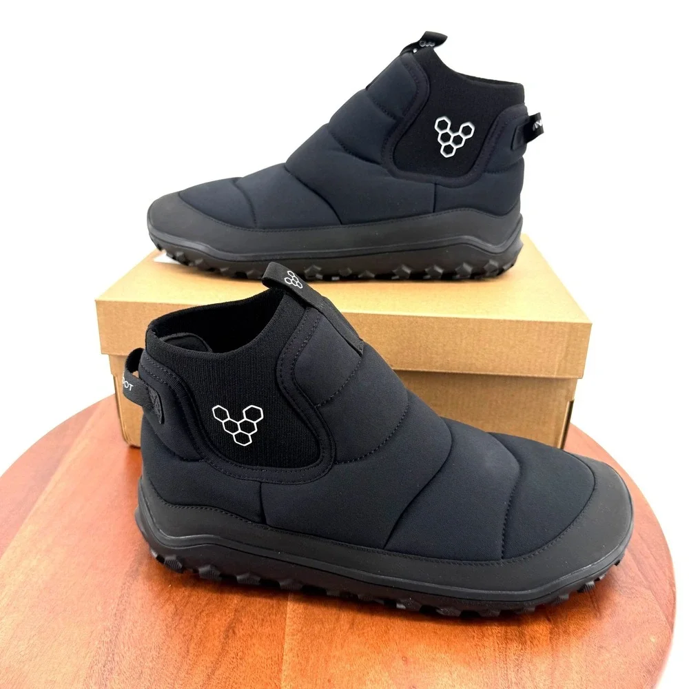 Vivobarefoot Explorer Mid M Obsidian Black Barefoot Winter Boot Mens EU 43/US 10